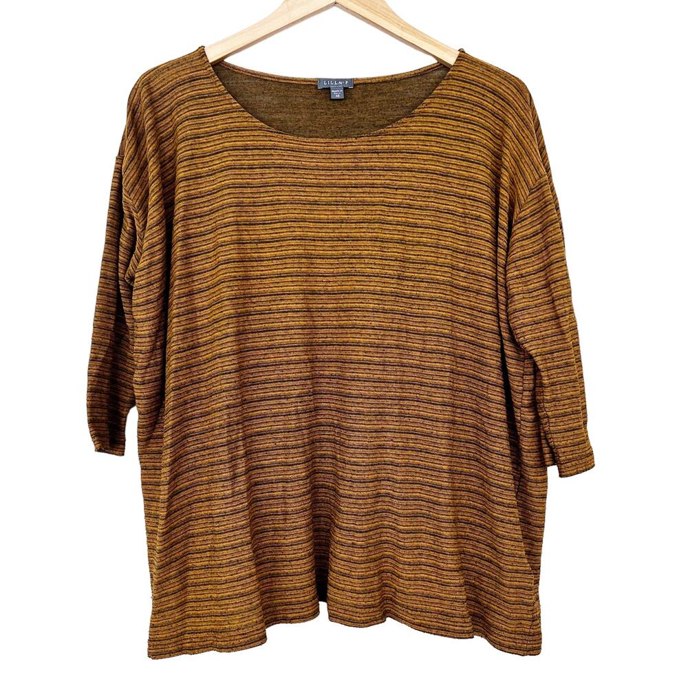 Lilla P Yellow Boxy Half Sleeve Shirt Sz XS